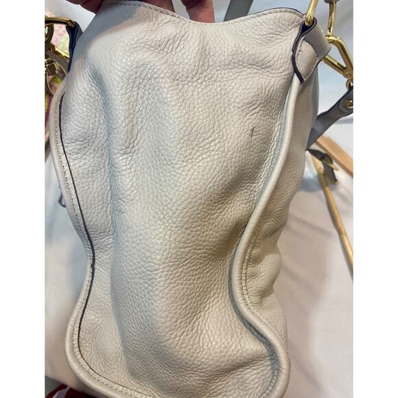 Gili Got It Love It Gray Leather Shoulder Bag With Gold Accents And Tassel EUC - Picture 11 of 11